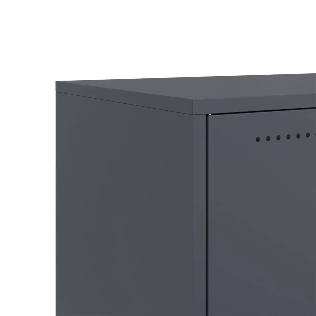 Meuble TV industriel en acier avec rangement intégré-La-Fabrique-Industrielle