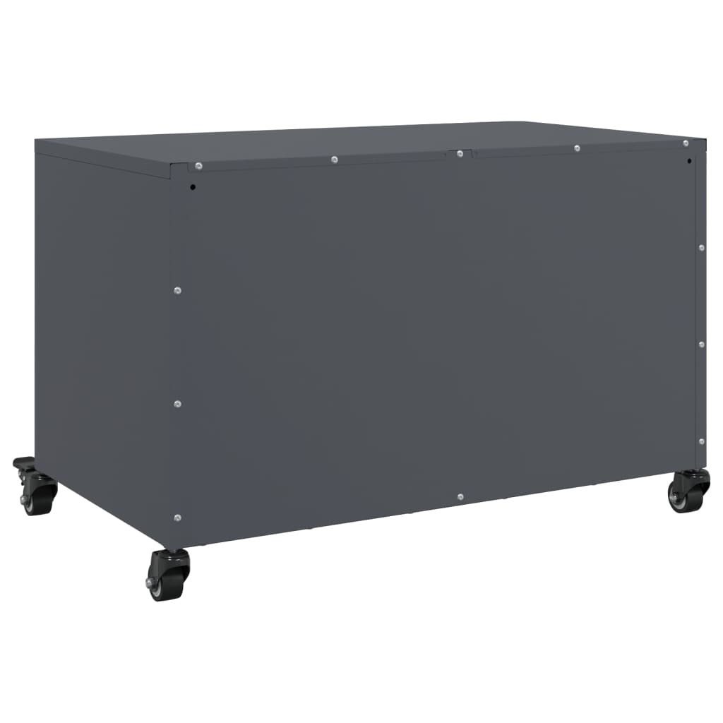 Meuble TV industriel en acier avec rangement intégré-La-Fabrique-Industrielle