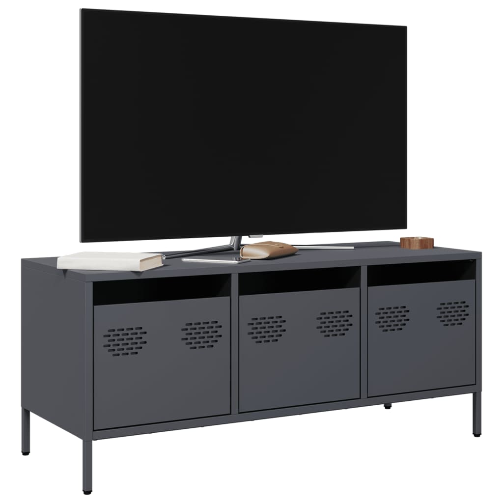 Meuble TV en Acier au Style Industriel-Anthracite-101.5 cm-1-La-Fabrique-Industrielle