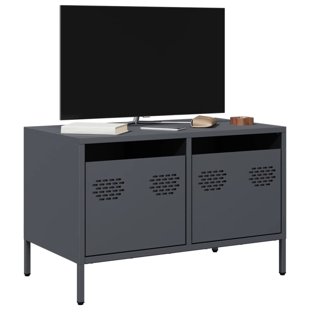 Meuble TV en Acier au Style Industriel-Anthracite-68 cm-1-La-Fabrique-Industrielle