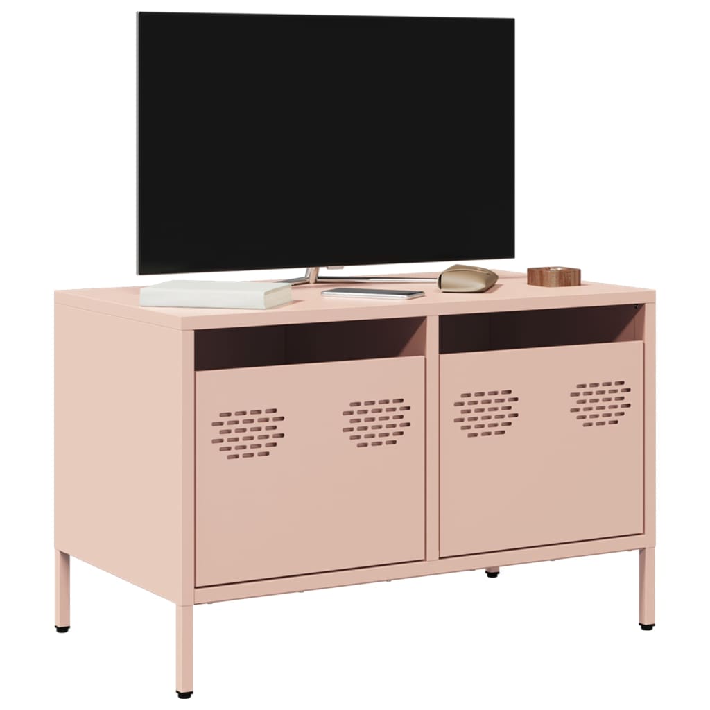 Meuble TV en Acier au Style Industriel-Rose-68 cm-1-La-Fabrique-Industrielle