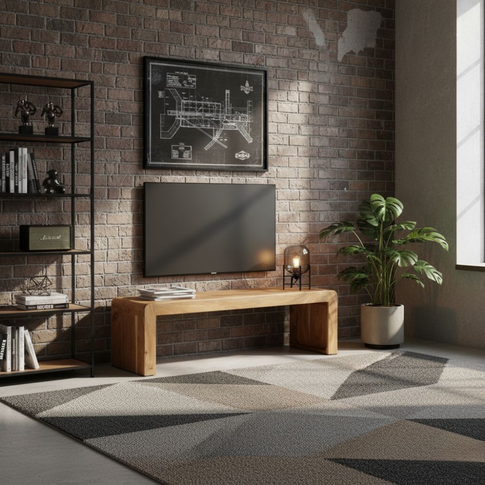 Meuble TV en Bois d'Acacia