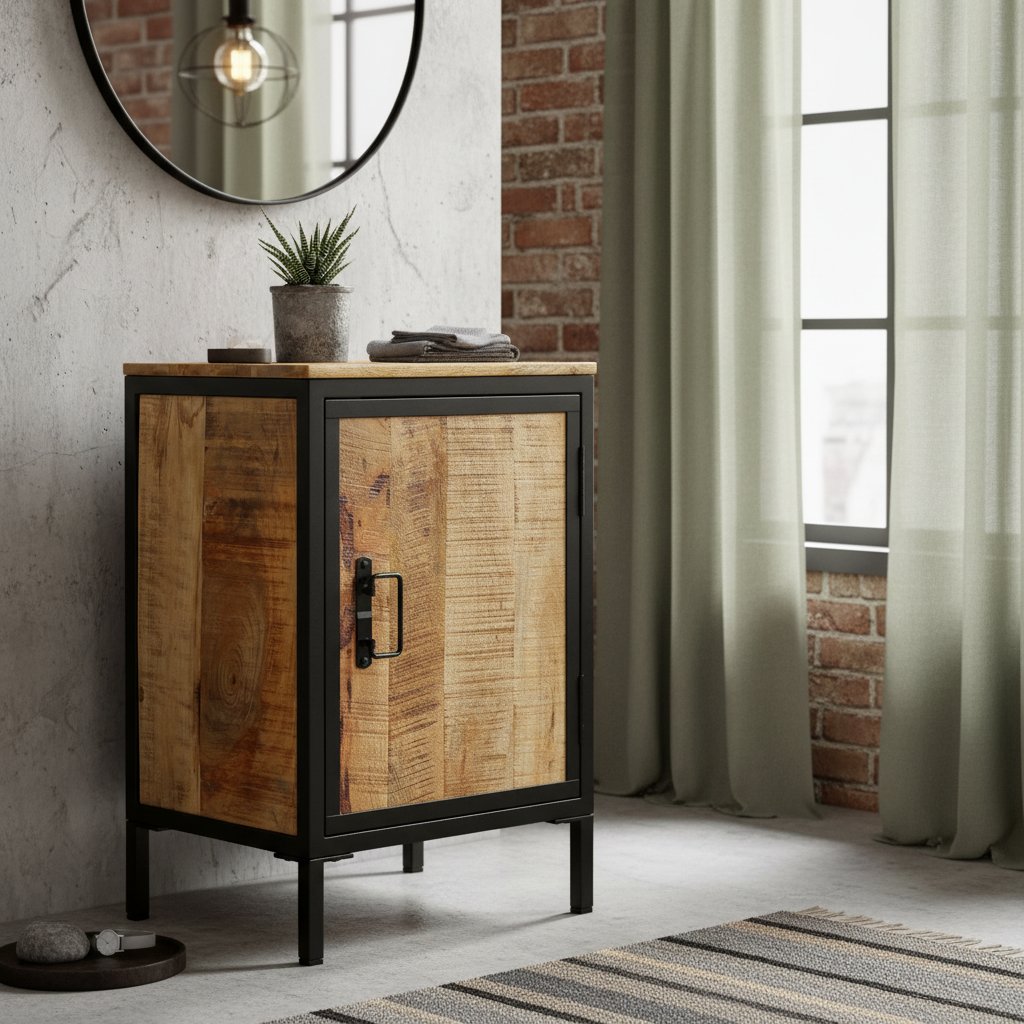 Meuble Salle de Bain Industriel 60 cm