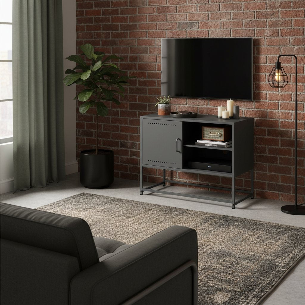 Meuble TV Style Industriel en Fer