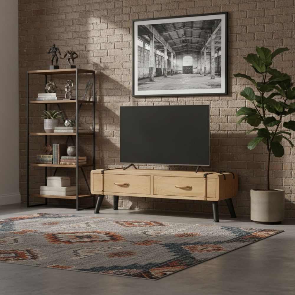 Meuble TV Vintage en Bois de Sapin