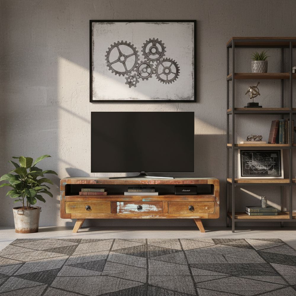 Meuble TV au Style Industriel Fait Maison