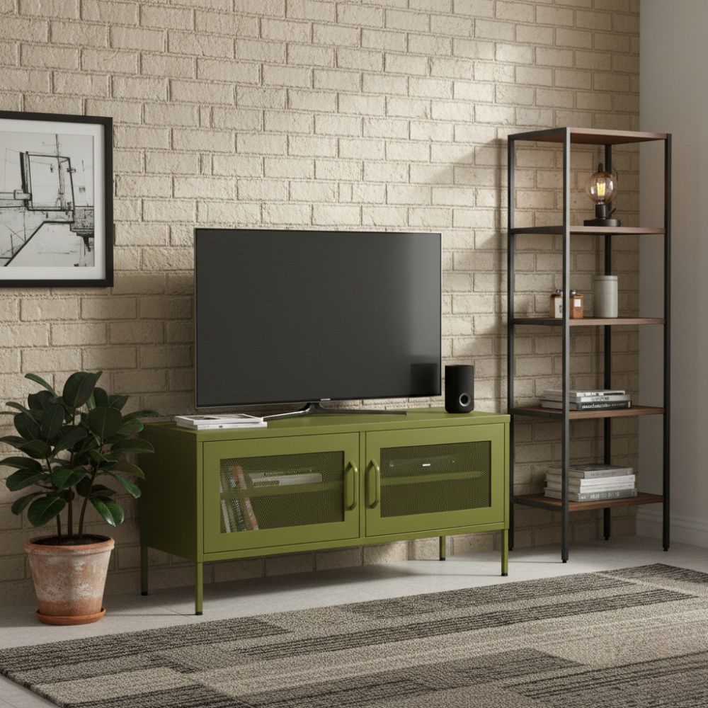 Meuble TV en Acier Industriel