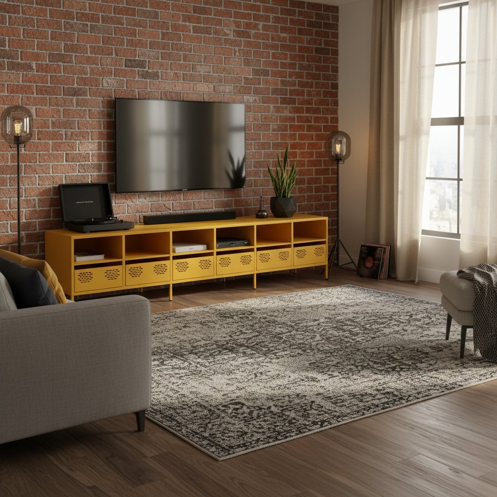 Meuble TV en Acier au Style Industriel 200cm