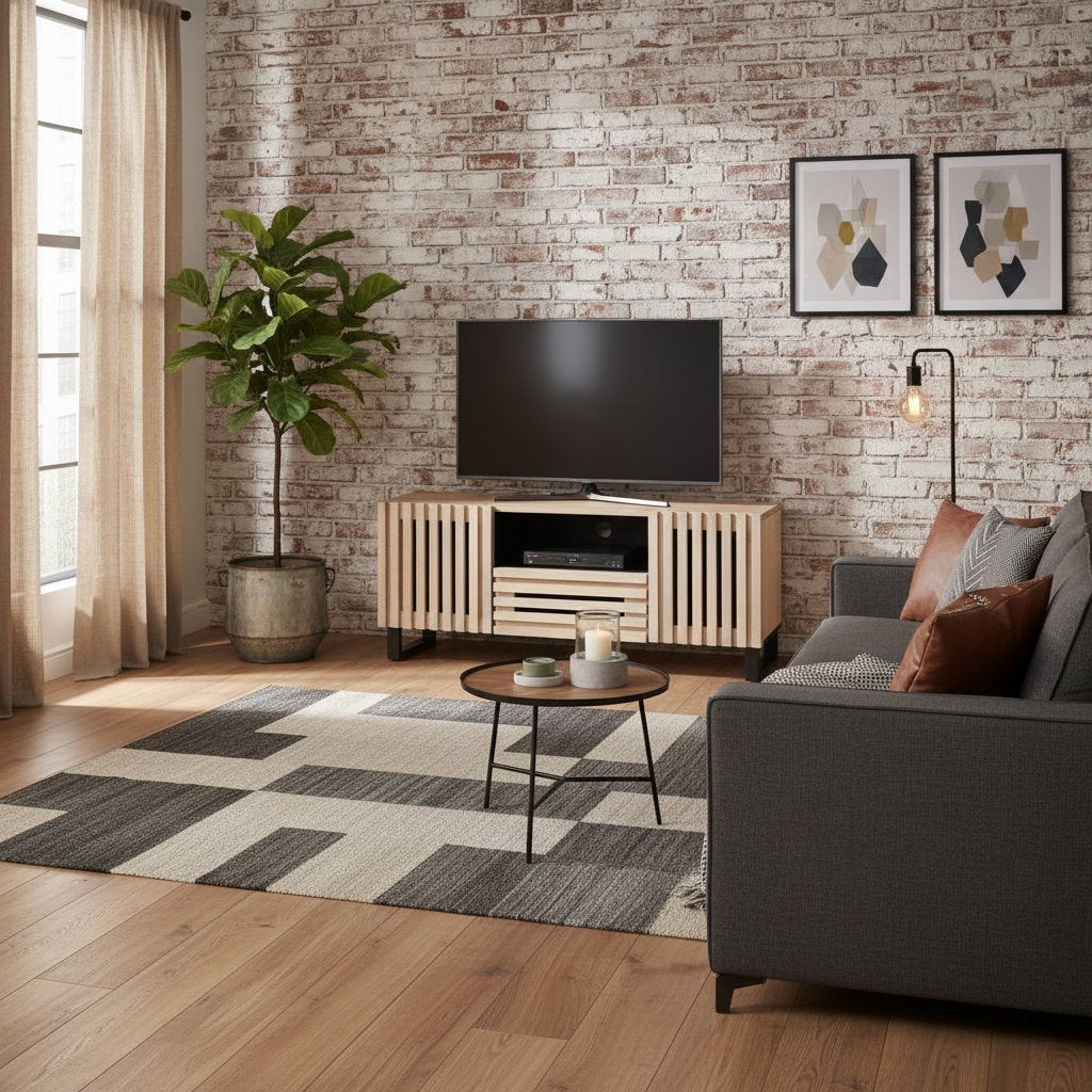 Meuble TV en Bois Massif de Manguier Design