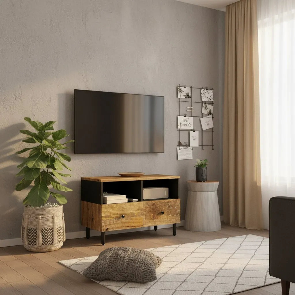 Meuble TV en Bois sur Pied
