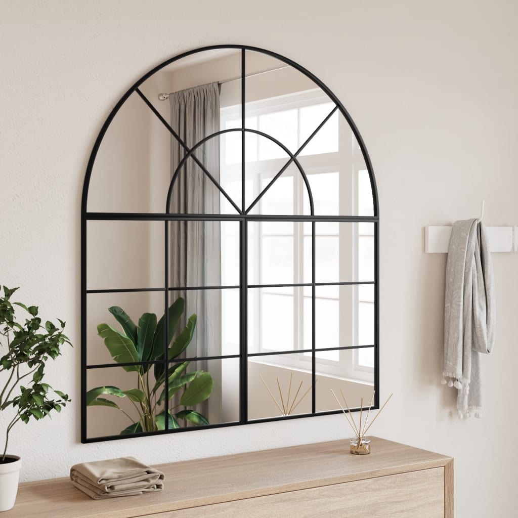 Miroir Arche en Métal Noir Industriel-1-100 x 50 cm-La-Fabrique-Industrielle