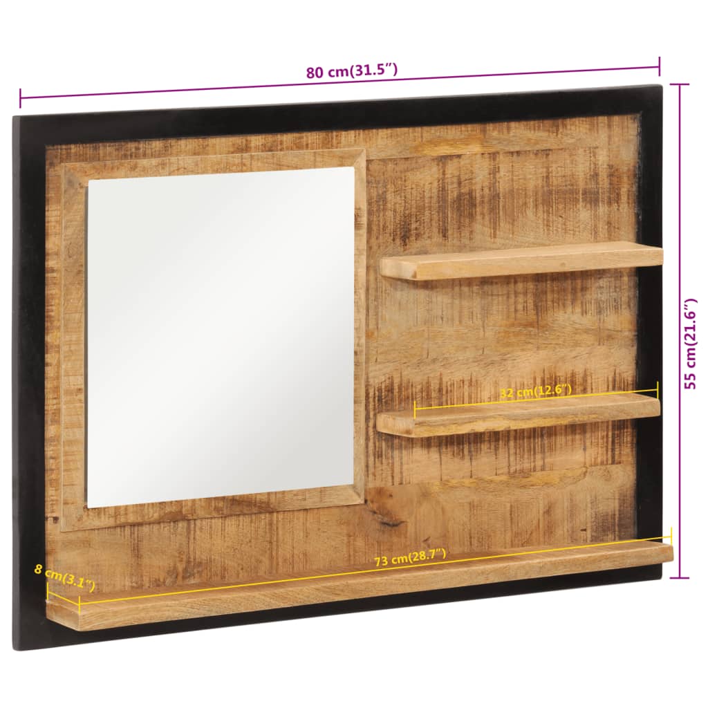 Miroir Industriel Avec Étagères pour Salle de Bain-La-Fabrique-Industrielle