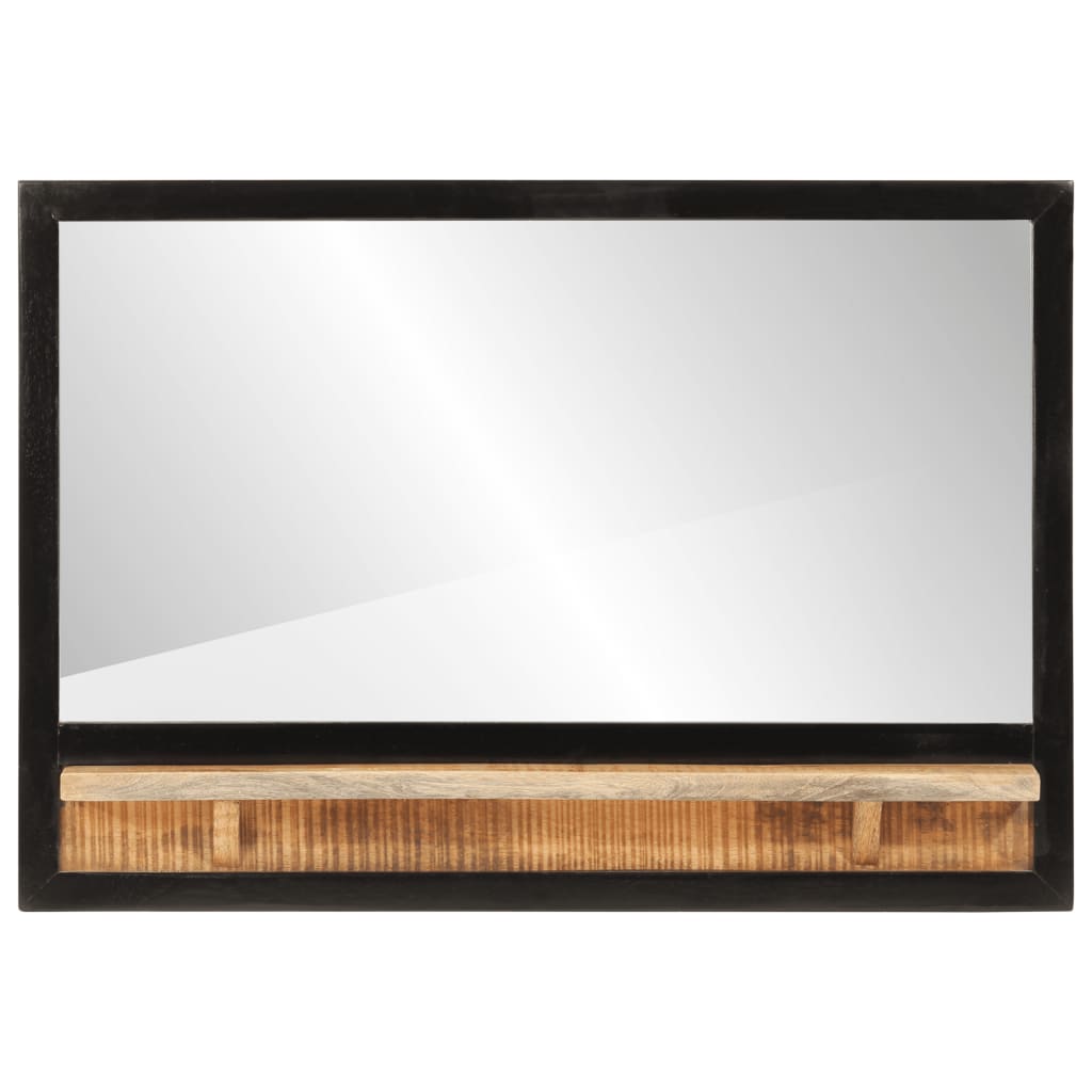 Miroir Industriel avec Bois de manguier et Métal-La-Fabrique-Industrielle