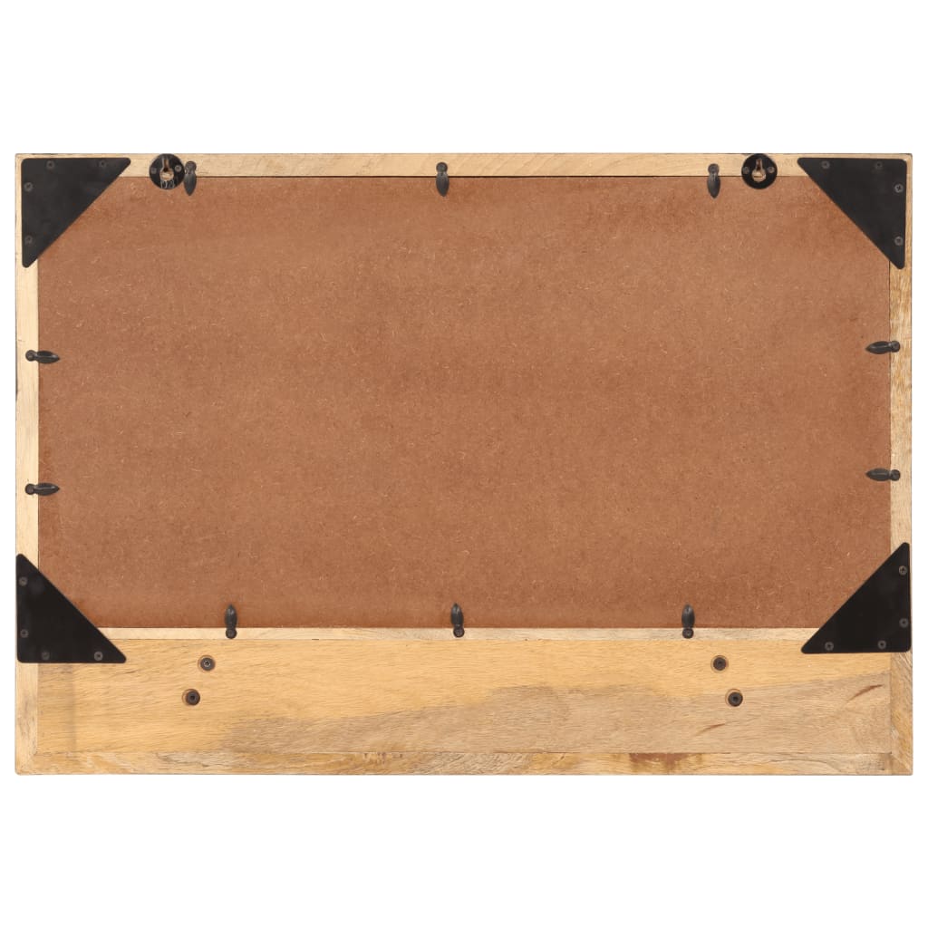 Miroir Industriel avec Bois de manguier et Métal-La-Fabrique-Industrielle