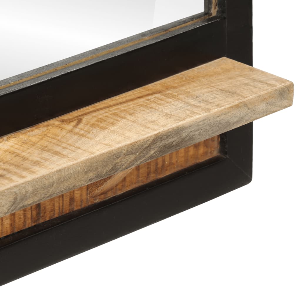 Miroir Industriel avec Bois de manguier et Métal-La-Fabrique-Industrielle