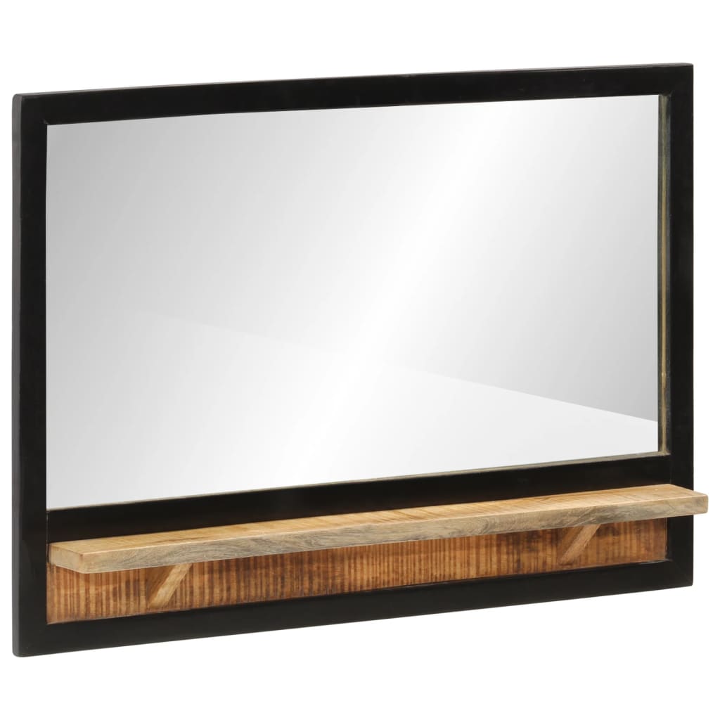 Miroir Industriel avec Bois de manguier et Métal-La-Fabrique-Industrielle