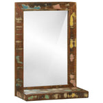 Miroir Industriel en Bois Recyclé-Bois de récupération-La-Fabrique-Industrielle