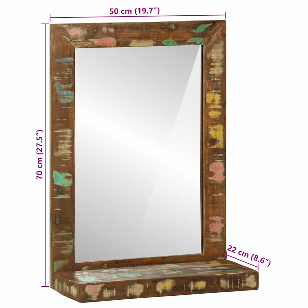 Miroir Industriel en Bois Recyclé-La-Fabrique-Industrielle