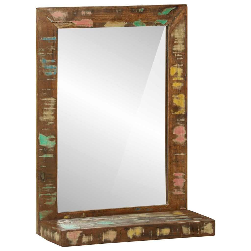 Miroir Industriel en Bois Recyclé-La-Fabrique-Industrielle