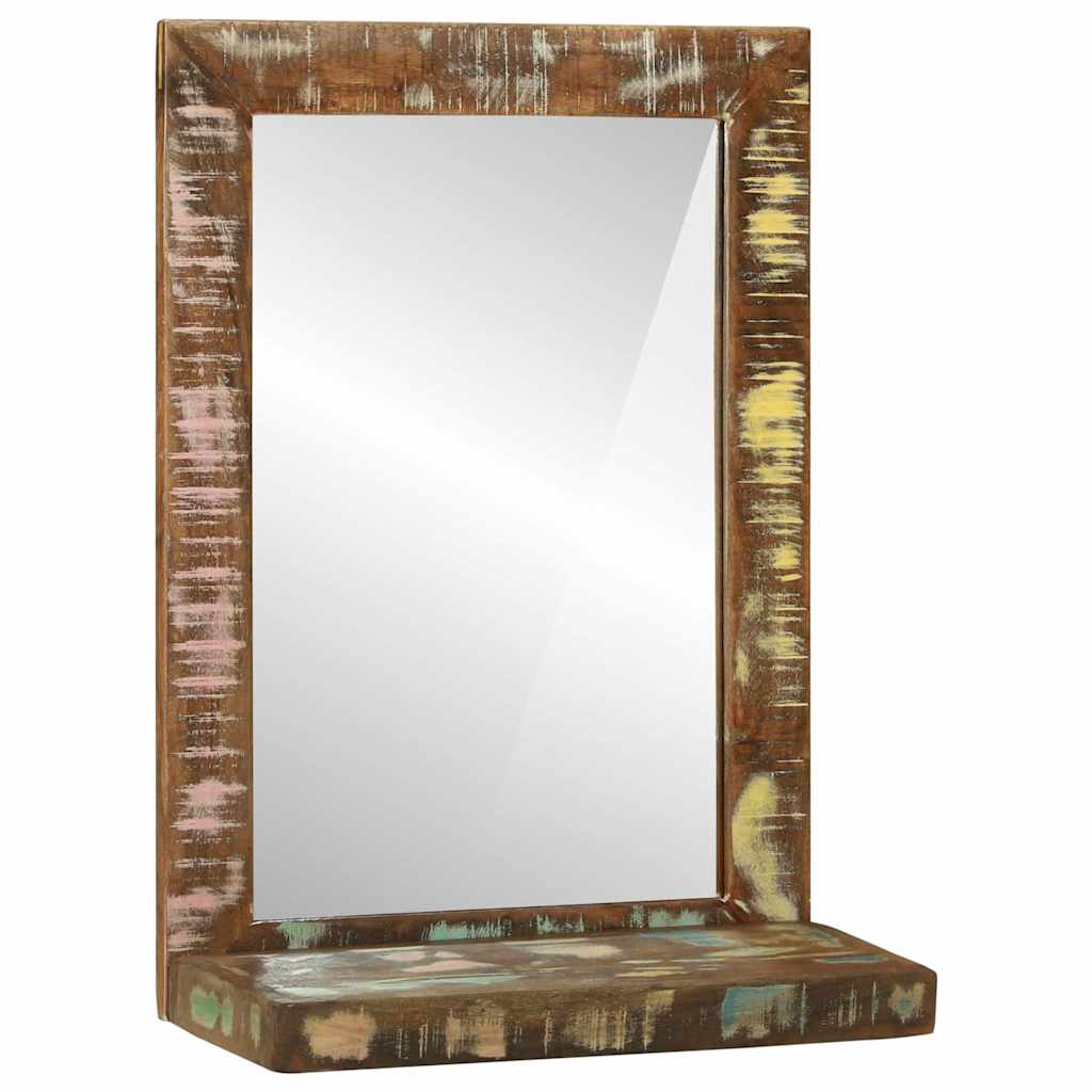 Miroir Industriel en Bois Recyclé-La-Fabrique-Industrielle