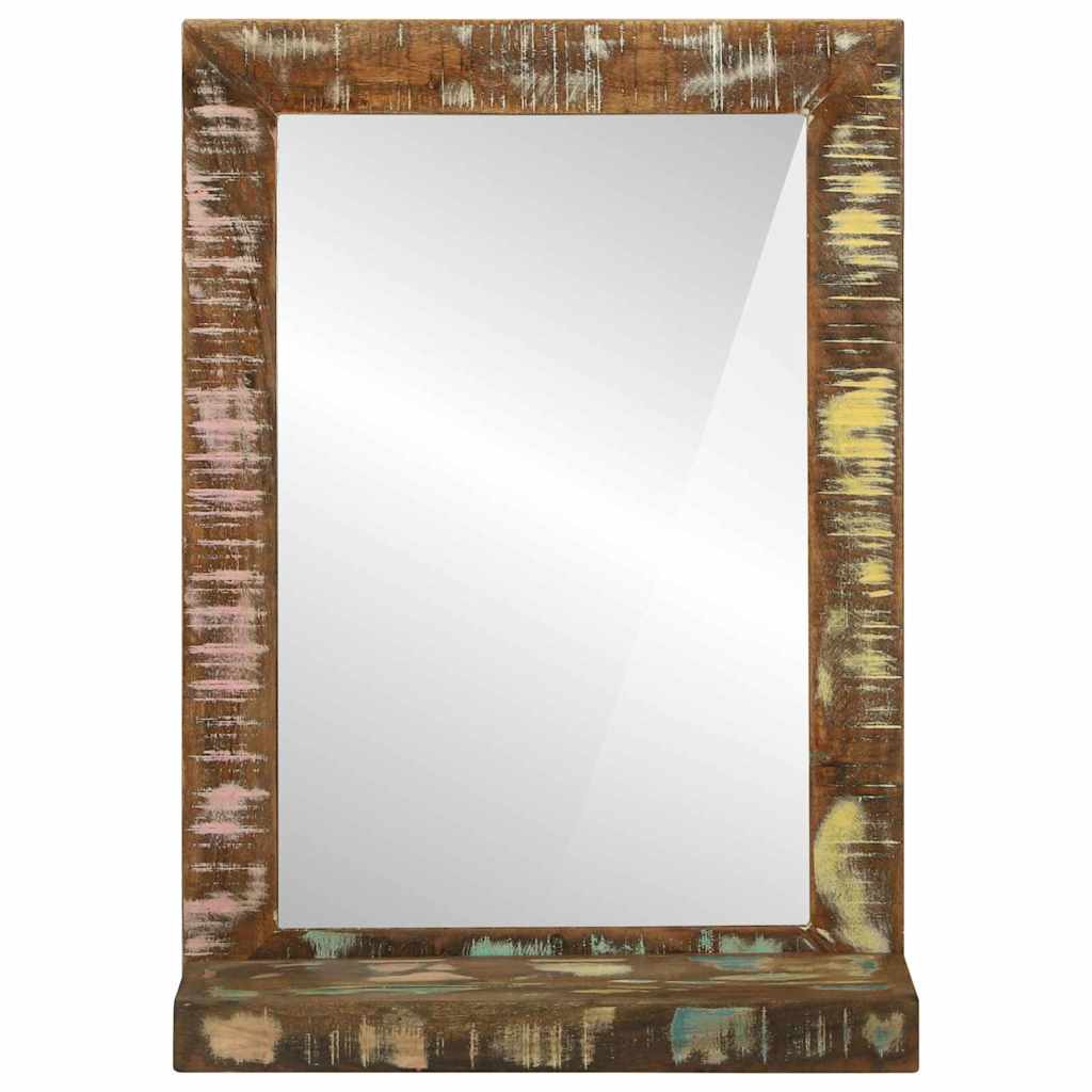 Miroir Industriel en Bois Recyclé-La-Fabrique-Industrielle