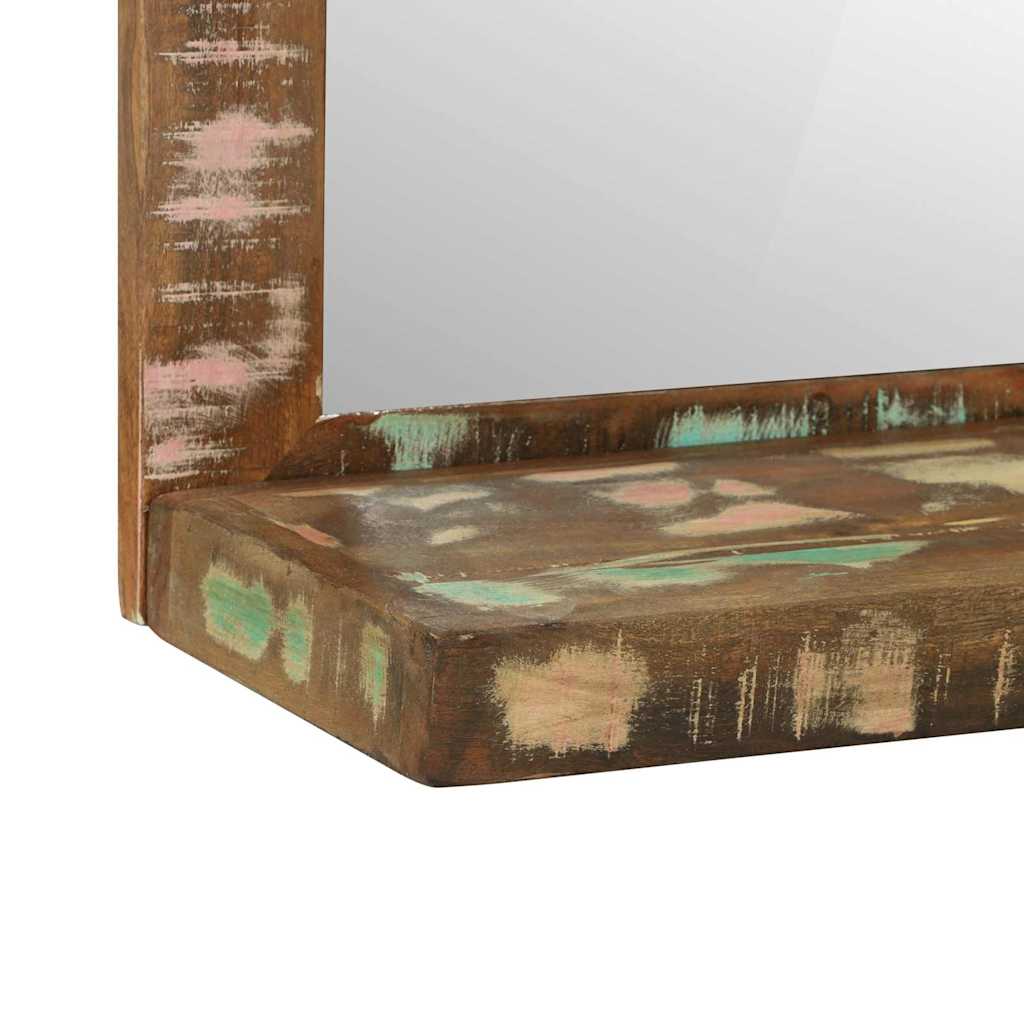 Miroir Industriel en Bois Recyclé-La-Fabrique-Industrielle