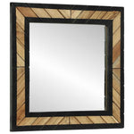 Miroir Industriel en Bois d'Acacia-50 x 2 x 50 cm-La-Fabrique-Industrielle