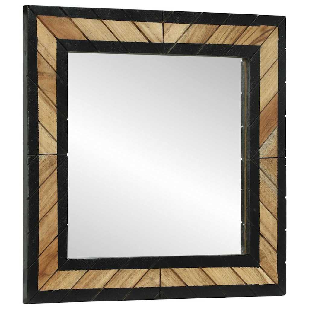 Miroir Industriel en Bois d'Acacia-50 x 2 x 50 cm-La-Fabrique-Industrielle