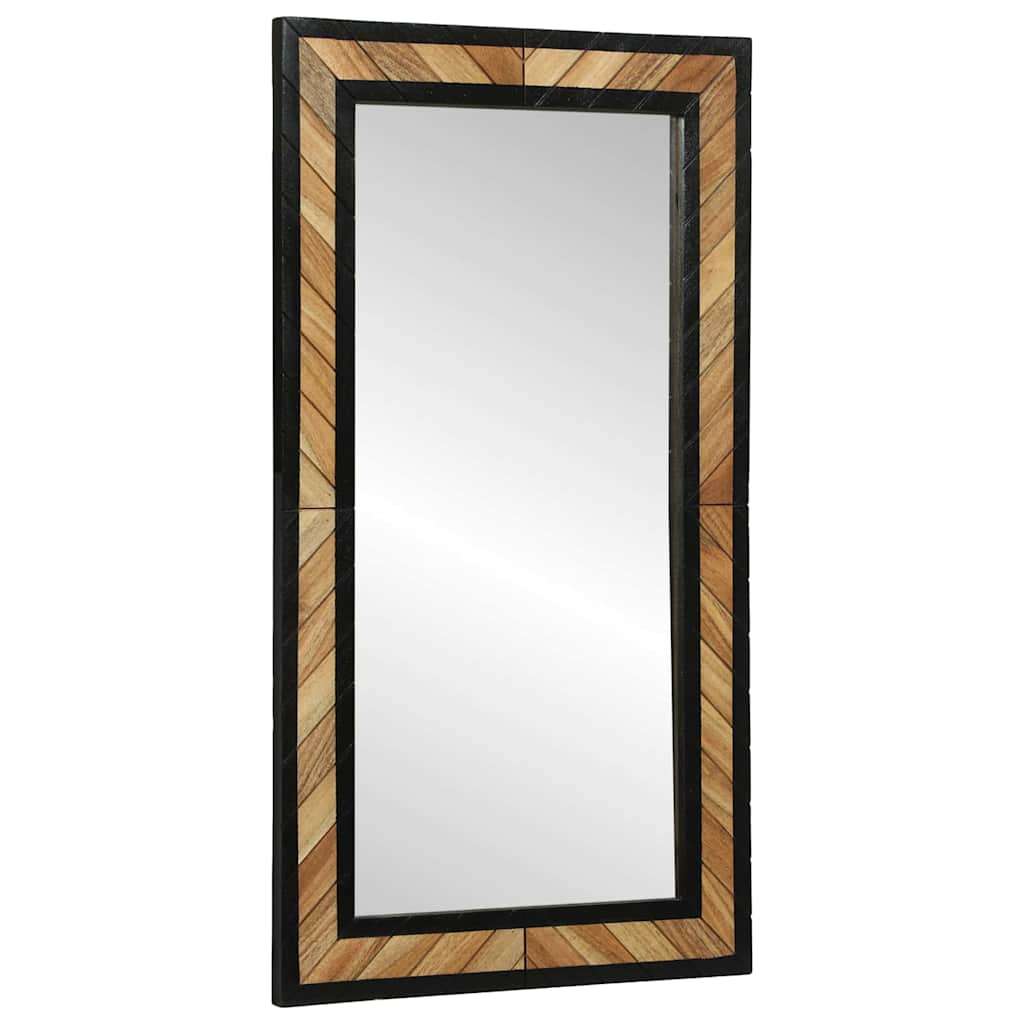 Miroir Industriel en Bois d'Acacia-90 x 2 x 50 cm-La-Fabrique-Industrielle