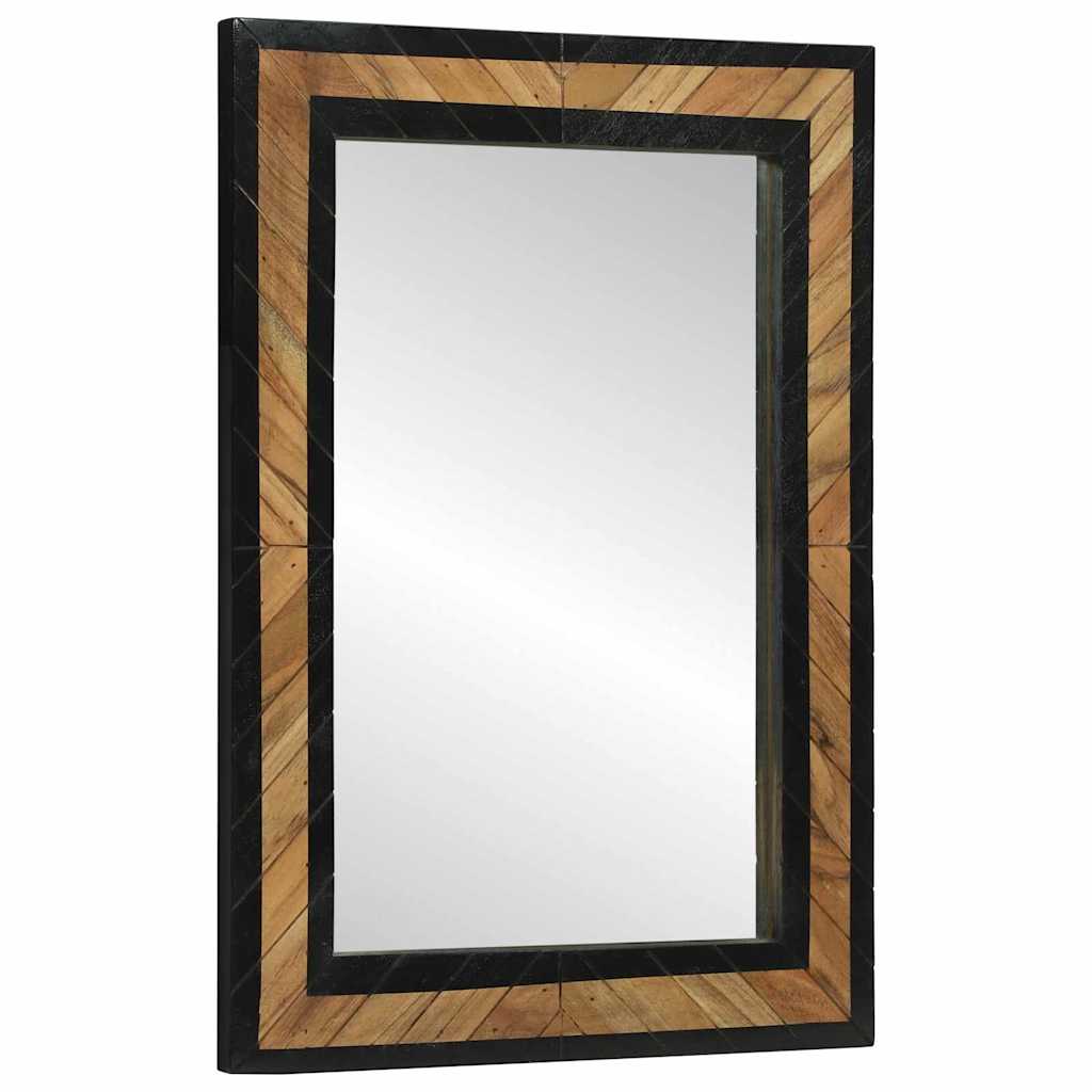 Miroir Industriel en Bois d'Acacia-La-Fabrique-Industrielle