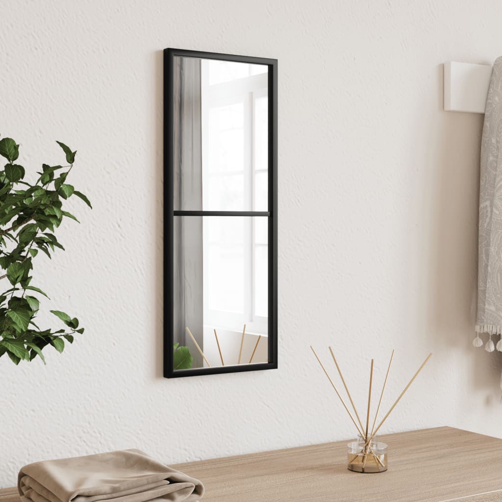 Miroir Rectangulaire Industriel en Métal Noir-1-20 x 50 cm-La-Fabrique-Industrielle