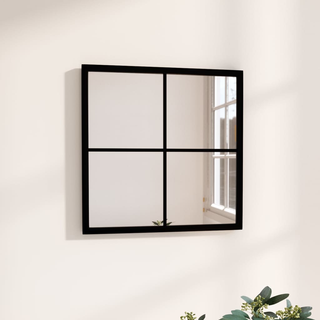 Miroir Rectangulaire Industriel en Métal Noir-1-40 x 40 cm-La-Fabrique-Industrielle