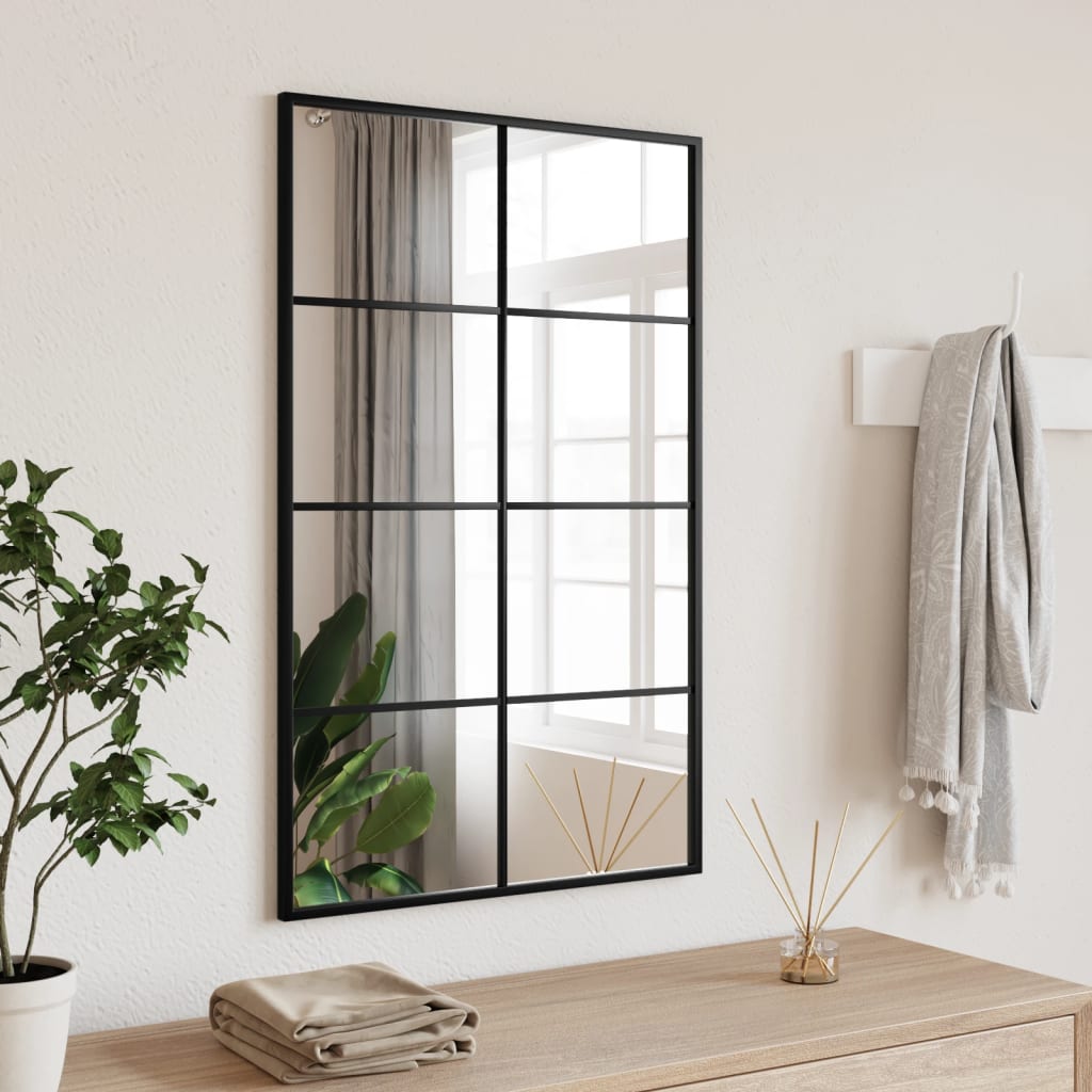 Miroir Rectangulaire Industriel en Métal Noir-1-50 x 80 cm-La-Fabrique-Industrielle