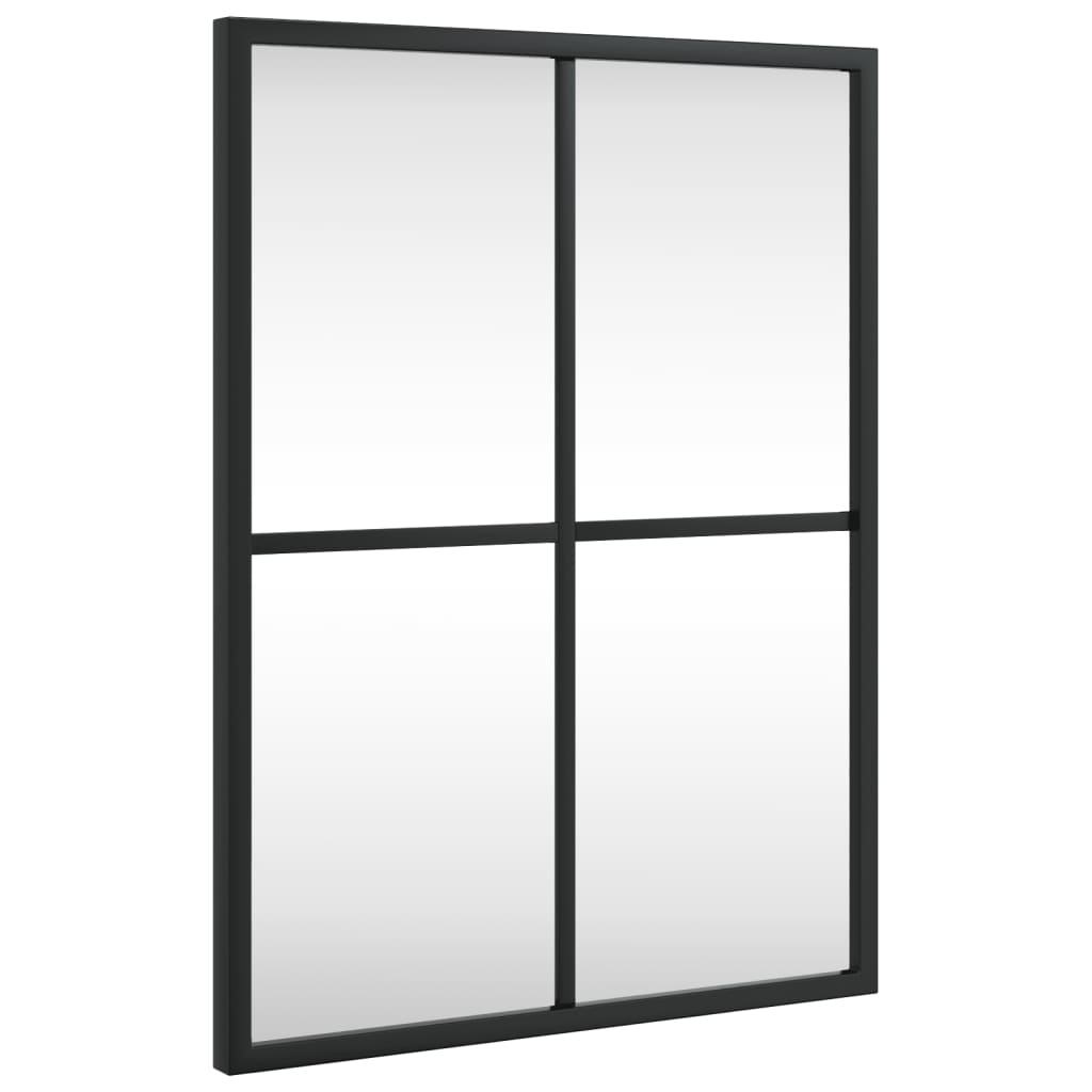 Miroir Rectangulaire Industriel en Métal Noir-La-Fabrique-Industrielle