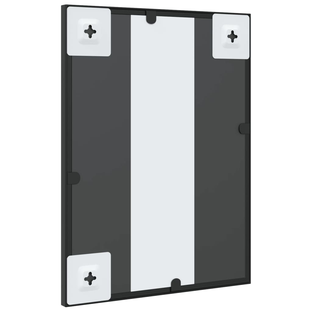 Miroir Rectangulaire Industriel en Métal Noir-La-Fabrique-Industrielle
