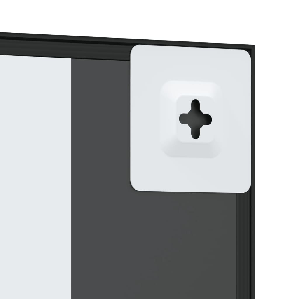 Miroir Rectangulaire Industriel en Métal Noir-La-Fabrique-Industrielle
