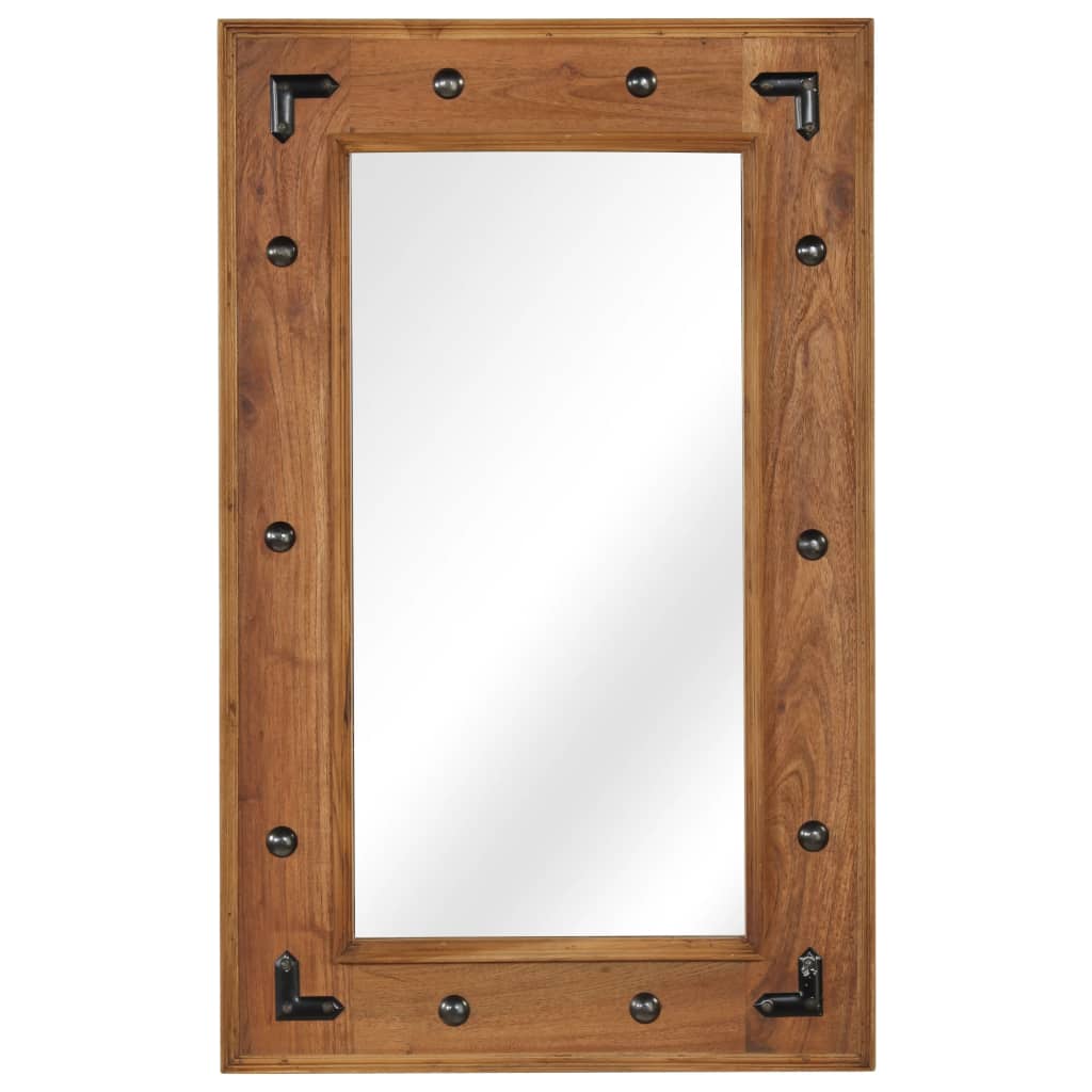 Miroir en Bois d'Acacia au Style Industriel-1-50 x 80 cm-La-Fabrique-Industrielle