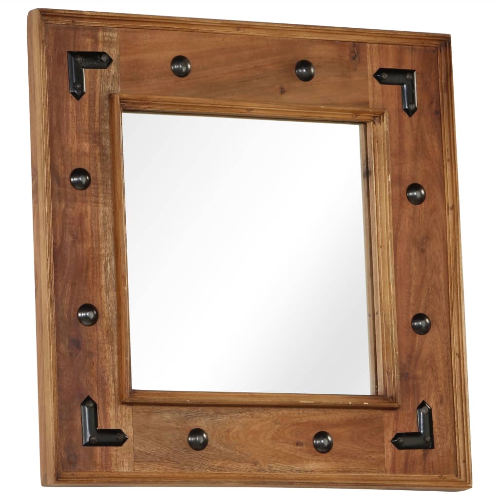 Miroir en Bois d'Acacia au Style Industriel-La-Fabrique-Industrielle
