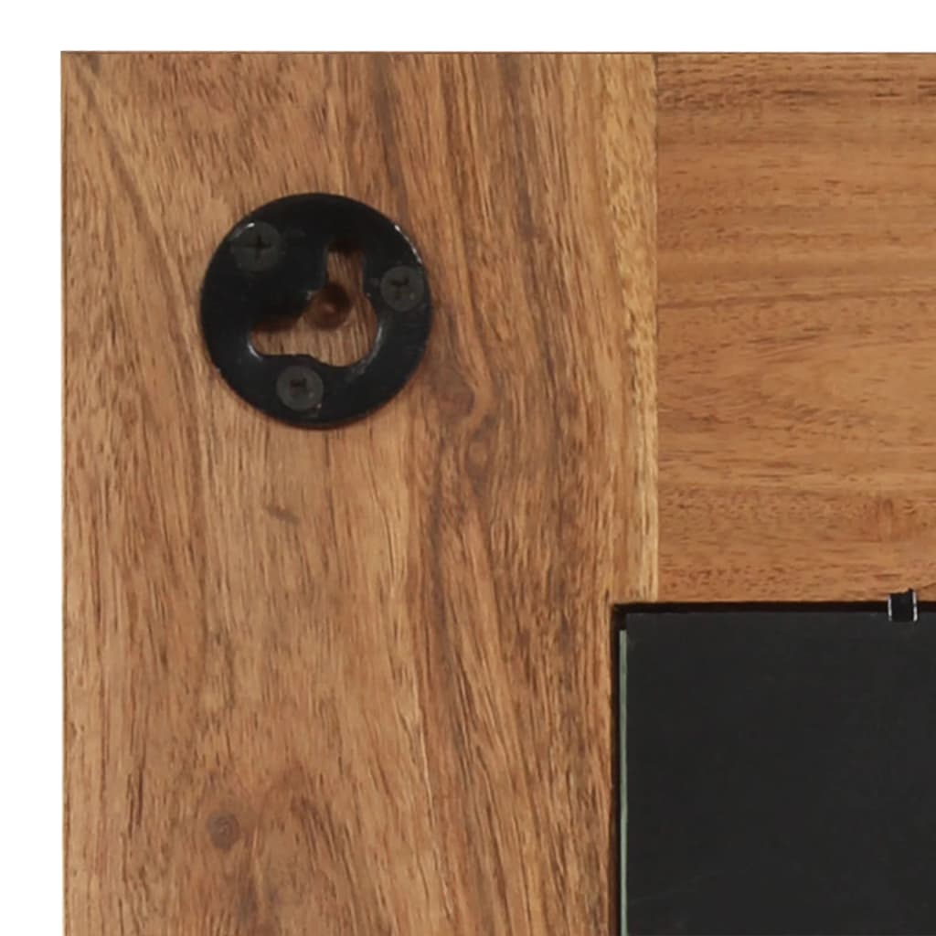 Miroir en Bois d'Acacia au Style Industriel-La-Fabrique-Industrielle