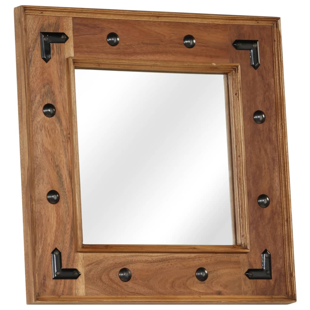 Miroir en Bois d'Acacia au Style Industriel-La-Fabrique-Industrielle