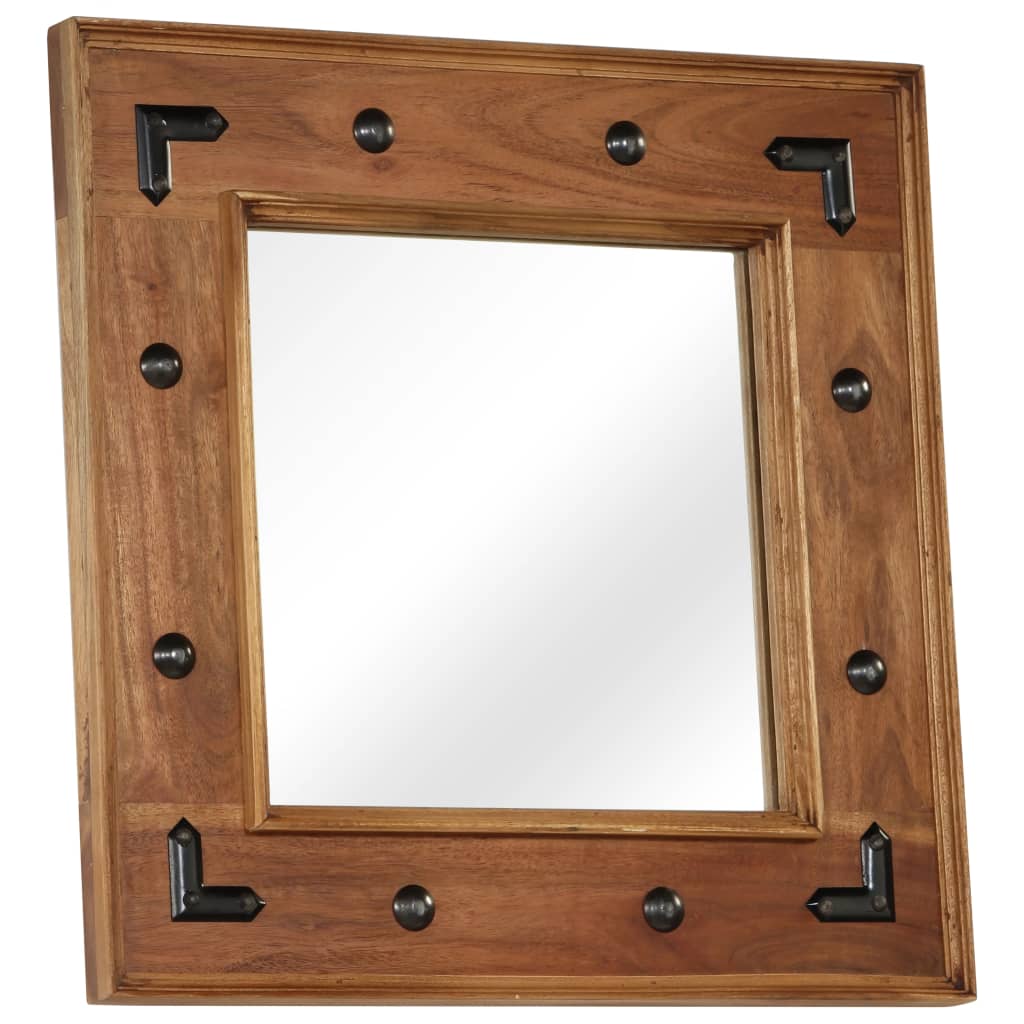 Miroir en Bois d'Acacia au Style Industriel-La-Fabrique-Industrielle