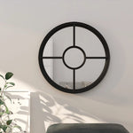 Miroir en Fer Industriel Rond-Noir-1-60 x 4 cm-La-Fabrique-Industrielle