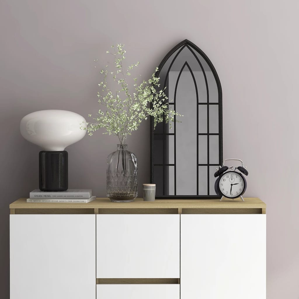 Miroir en Fer au Style Industriel Noir-Noir-1-70 x 30 cm-La-Fabrique-Industrielle