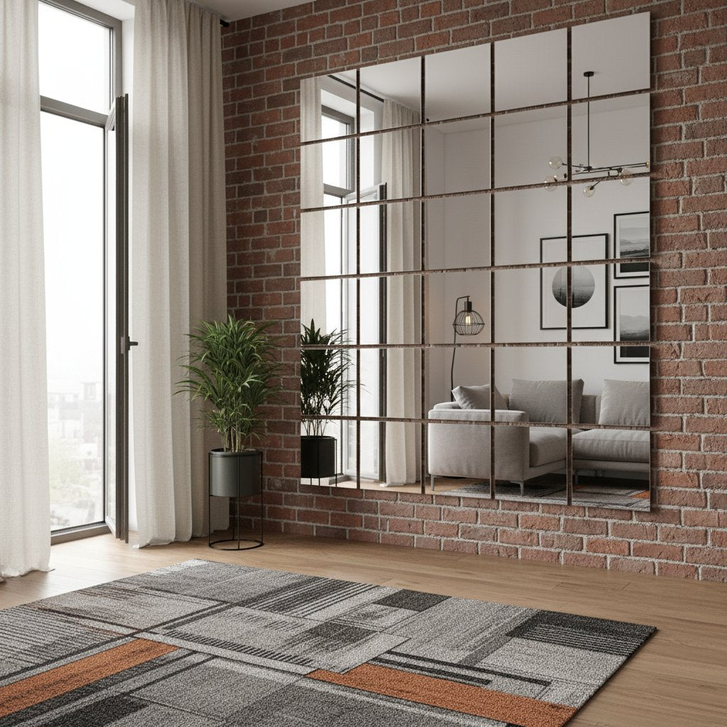 Miroir en Carreaux Style Industriel
