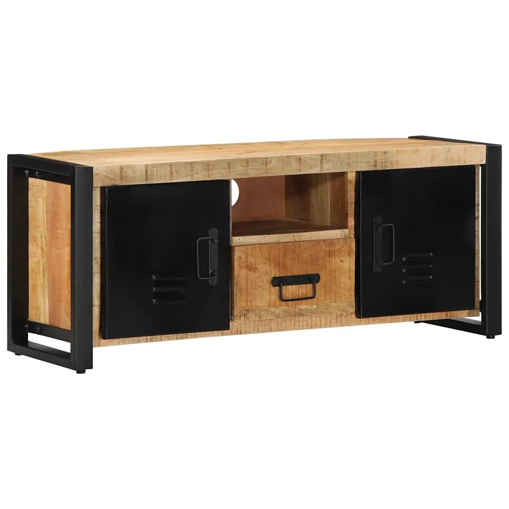 Petit Meuble TV en Bois et Métal au Style Industriel-La-Fabrique-Industrielle