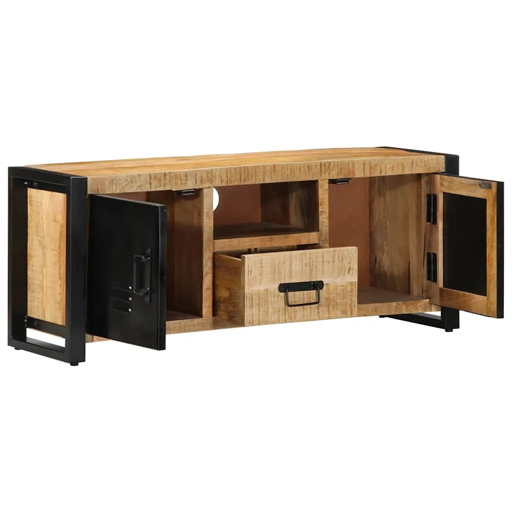 Petit Meuble TV en Bois et Métal au Style Industriel-La-Fabrique-Industrielle