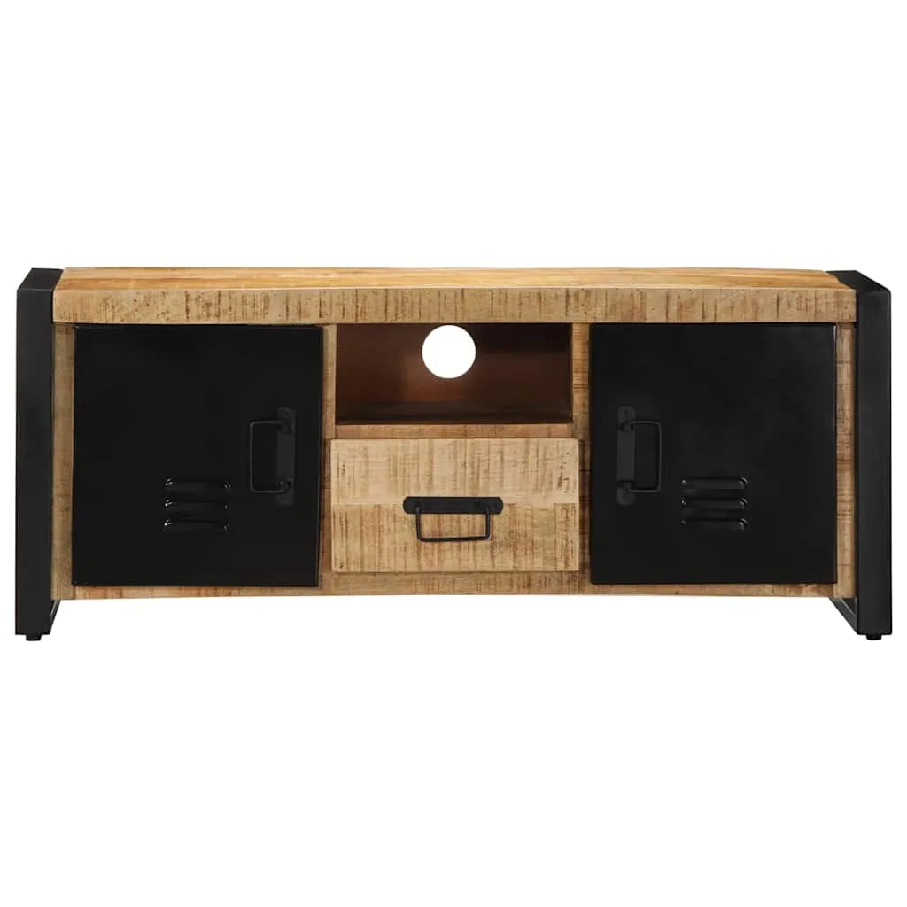 Petit Meuble TV en Bois et Métal au Style Industriel-La-Fabrique-Industrielle