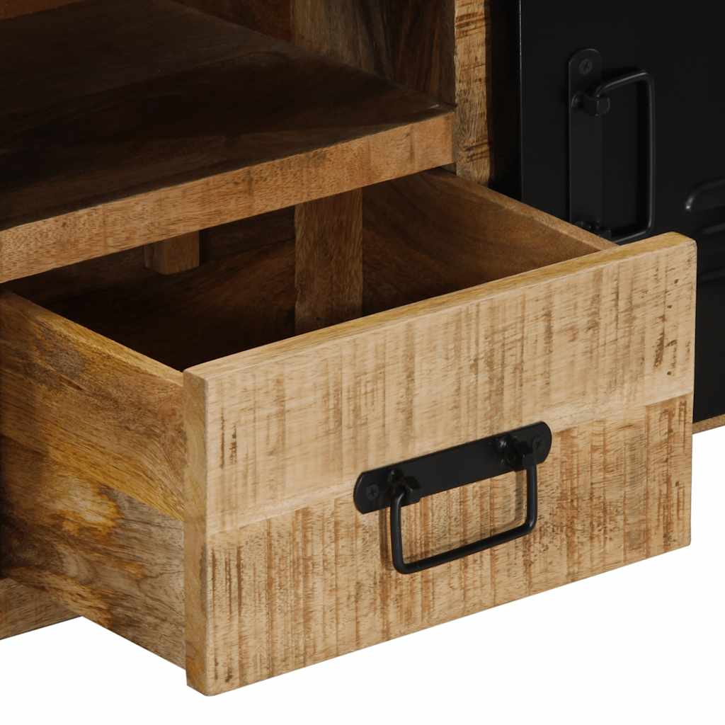 Petit Meuble TV en Bois et Métal au Style Industriel-La-Fabrique-Industrielle