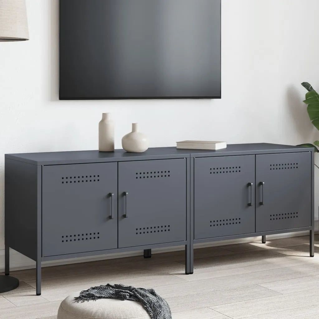 Petit meuble TV en métal anthracite-Anthracite-2-La-Fabrique-Industrielle