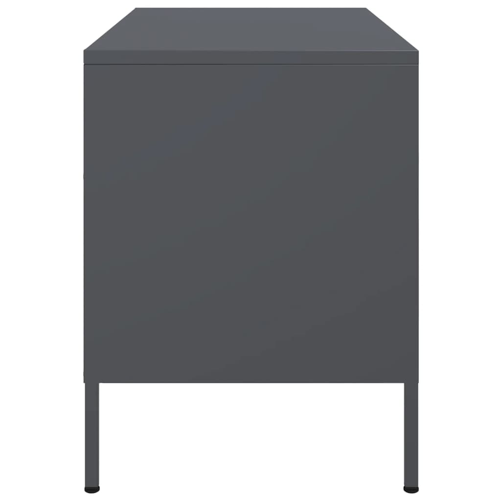 Petit meuble TV en métal anthracite-La-Fabrique-Industrielle